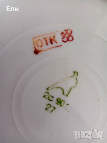 Царски руски сервиз.За торта и сладкиши.Златен кант.Ръчно рисуван., снимка 2 - Антикварни и старинни предмети - 53720581