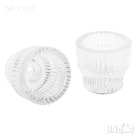 Стъклен свещник 12 броя Weihnachten Tischdeko AZ-ZT12-C01 Стойка за чаени свещи, снимка 4 - Декорация за дома - 51579976