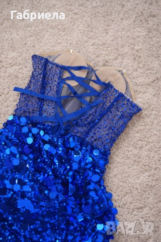 Нова къса синя рокля, снимка 2 - Рокли - 53444294