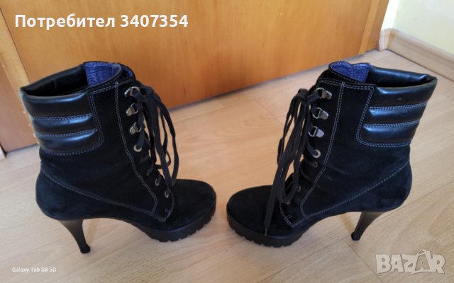 Италиански ботуши тип кубинки, снимка 3 - Дамски ботуши - 42626149