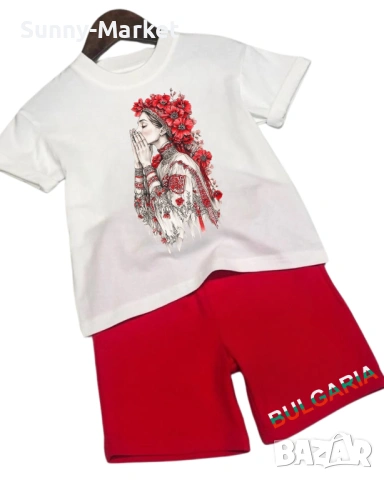 Шевица Детски екип комплект тениска + къси гащи + цифра или буква, снимка 6 - Детски комплекти - 53757529