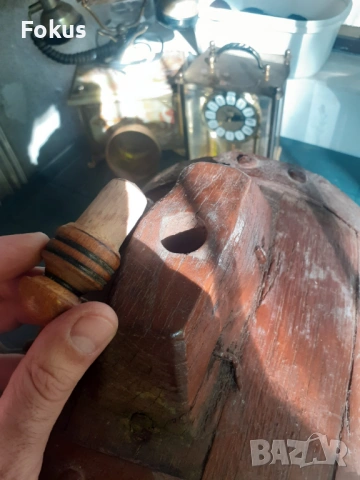 Стар бъкел за вода бъклица буре бъчва примитив със стойка, снимка 4 - Антикварни и старинни предмети - 53296635
