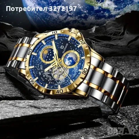 2024,GLENAW Луксозен мъжки автоматичен часовник,неръжд.стомана,водоустойчив