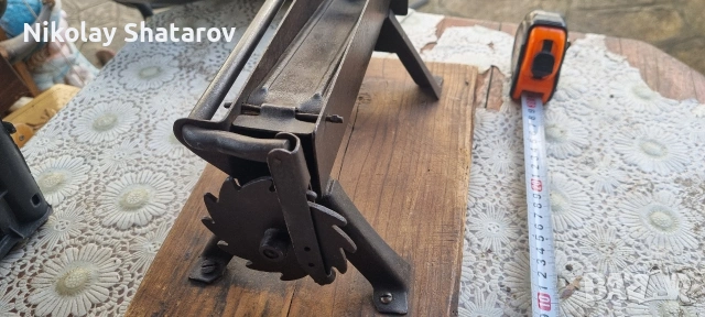 Стара гилотината за рязане на тютюн , снимка 2 - Антикварни и старинни предмети - 53281851