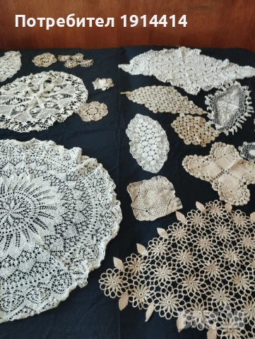 Големи покривки ръчно плетени за маса или легло, снимка 14 - Антикварни и старинни предмети - 50431617