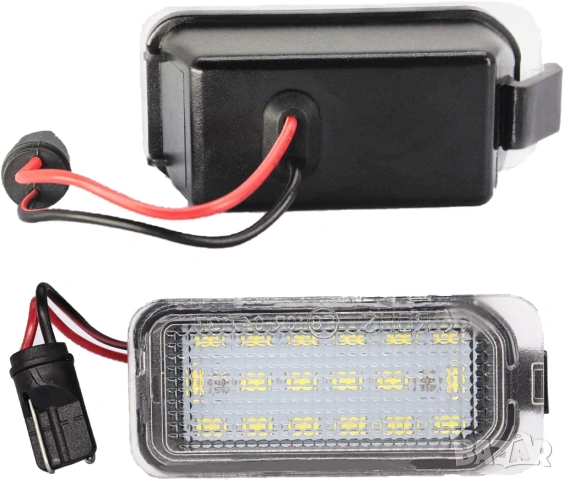 LED Диодни Плафони за Ford Kuga Galaxy Focus 3 C-Max S-Max Mondeo Fiesta за Заден Номер Светлини, снимка 5 - Аксесоари и консумативи - 53707703