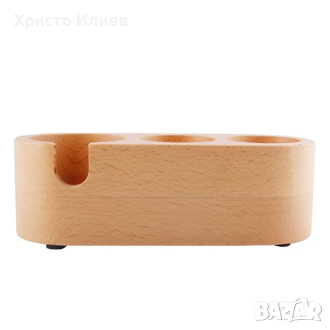 Дървена поставка за кафе аксесоари ръкохватка портафилтър 51мм 53мм Тампер, снимка 2 - Кафемашини - 51273137