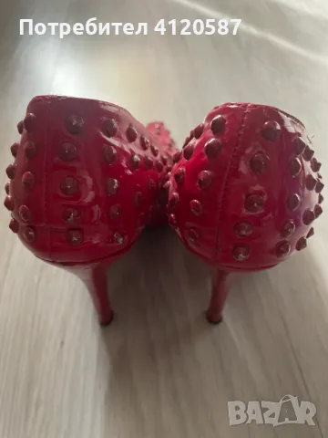 Секси обувки в червено, снимка 3 - Дамски обувки на ток - 50379792