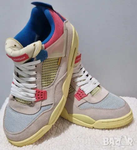 NIKE JORDAN 4 RETRO X UNION LA GUAVA ICE, 47.5 номер, обувани 1 път, като нови. ОРИГИНАЛНИ!, снимка 5 - Маратонки - 49897729