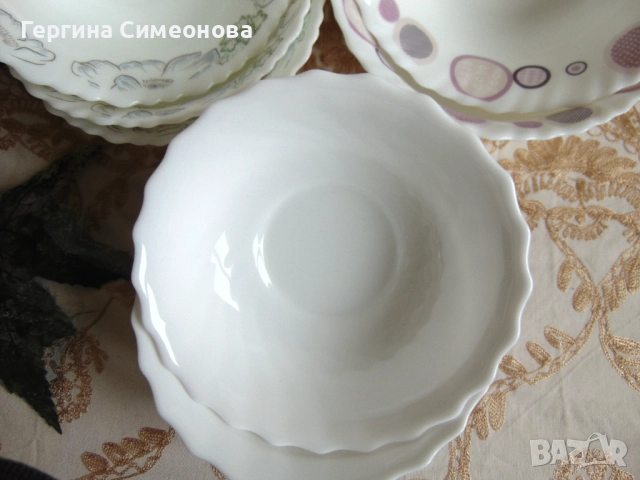 Осем купи френски аркопал, снимка 5 - Чинии - 52641726