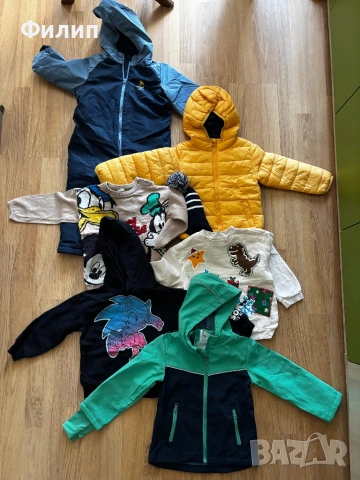 Детски дрехи - якета, пуловери, шапка, анорак, космонавт