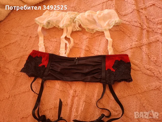 Дамски чорапи за жартиери и жартиери , снимка 2 - Бельо - 56271408