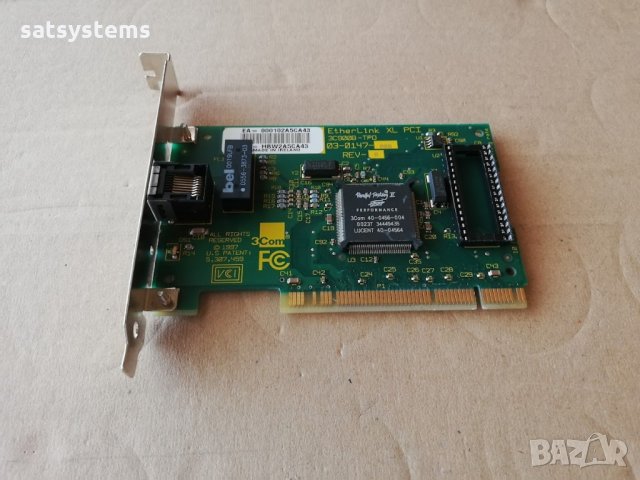3COM 3C900B-TPO 10Mbps EtherLink XL Network Controller Card PCI, снимка 5 - Мрежови адаптери - 35925159