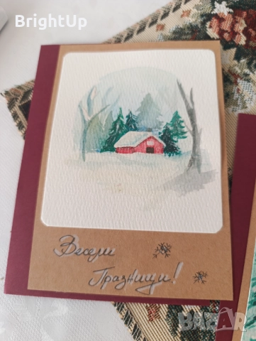 Ръчно рисувани картички, с плик , снимка 6 - Други - 52586075