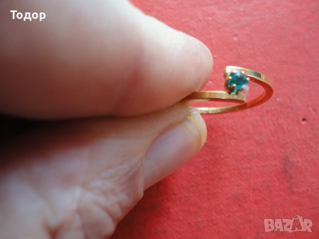 Позлатен пръстен с камък Avon, снимка 3 - Пръстени - 53050763