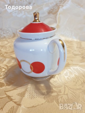 Порцеланов руски чайник -Дружковский фарфоровый завод, снимка 2 - Сервизи - 34716693