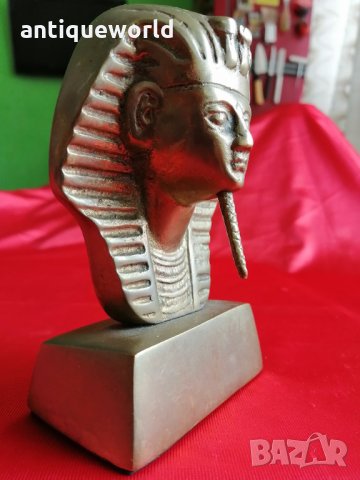 Стара Египетска Бронзова Статуетка , Фигура ТУТАНКАМОН, снимка 2 - Антикварни и старинни предмети - 34297608
