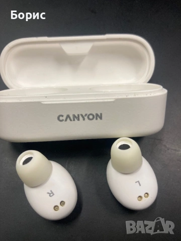 Слушалки CANYON CNE-CBTHS1W, като нови, снимка 2 - Bluetooth слушалки - 53586076