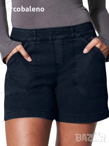 Нови модни универсални дамски къси панталони от кепър с голям джоб и голям ластик, 11цвята - 023, снимка 12 - Къси панталони и бермуди - 40879371