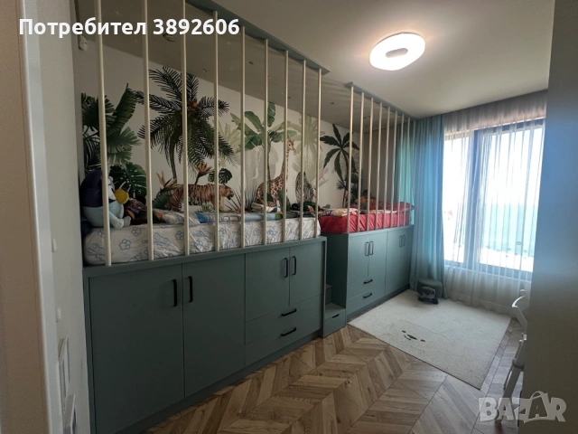 Дизайнерски детски легла със шкафове и стълба | ръчна изработка, снимка 6 - Спални и легла - 53753353