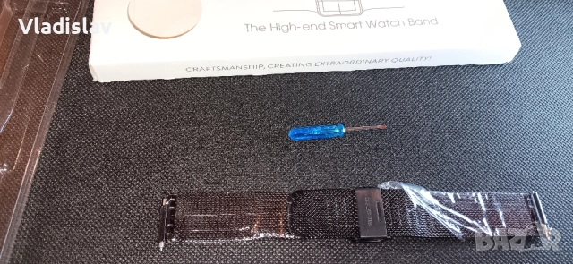 Каишка Amening за смарт часовник от неръждаема стомана , снимка 4 - Смарт гривни - 52110531