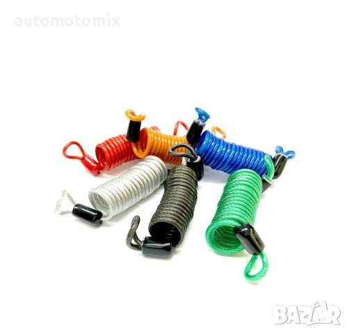 КАБЕЛ СПИРАЛА, ЗАКЛЮЧВАЩО ЗА ВЕЛОСИПЕД - 1МЕТЪР, снимка 2 - Аксесоари за велосипеди - 44513306