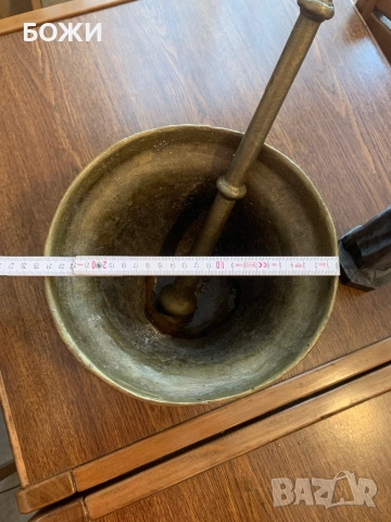 Рядък колекционерски бронзов аптекарски хаванчe – 10 кг“, снимка 3 - Антикварни и старинни предмети - 51708147