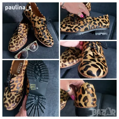 Английски обувки от естествена кожа с косъм "Office London" N 38