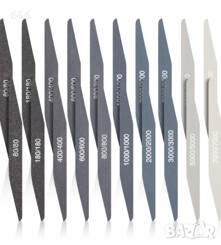 10 бр Комплект за шлайфане Двустранни зърна за шлайфане на пластмаса Акрилни материали и други 