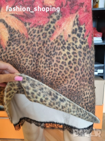 Рокля с есенни мотиви Marc Cain, размер М, снимка 3 - Рокли - 51866619