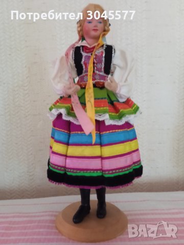 Кукла в народна носия (24 см), снимка 1 - Колекции - 42363336