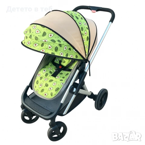 Сенник за количка универсален , сфера авокадо с бежово, снимка 1