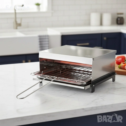 Бездимна електрическа скара OV51015P – 1200W мощност, незалепващо покритие, снимка 4 - Скари - 53574268