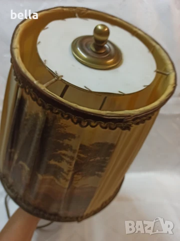 УНИКАЛНО СТИЛНА НЕМАСКА НОЩНА ЛАМПА С ЛОВНИ СЦЕНИ, снимка 8 - Антикварни и старинни предмети - 50554170