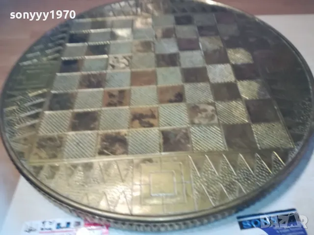 ЗЛАТНА МАСА 60СМ ОТ ФРАНЦИЯ-ПЛОТ МЕД МЕСИНГ 0411241719LNWCR, снимка 2 - Антикварни и старинни предмети - 47838894