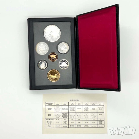 Комплект сребърни монети Елизабет 1996г. Канада, снимка 4 - Нумизматика и бонистика - 53267142