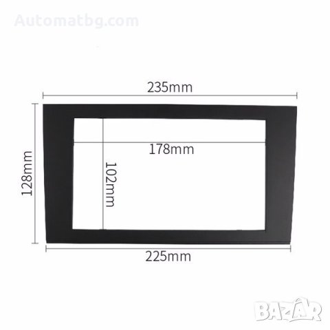 Адапторна рамка Automat, За Audi A4 B6, B7 2002-2006, SEAT Exeo 2009+, Черен, снимка 2 - Аксесоари и консумативи - 35936545