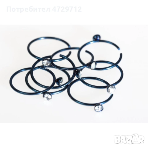 Бързо сваляща се обица за нос устни пъп вежда, снимка 14 - Обеци - 53498308