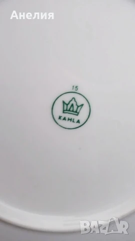 Kahla прелестни със зелено/сребърни кантове , снимка 15 - Сервизи - 51357822