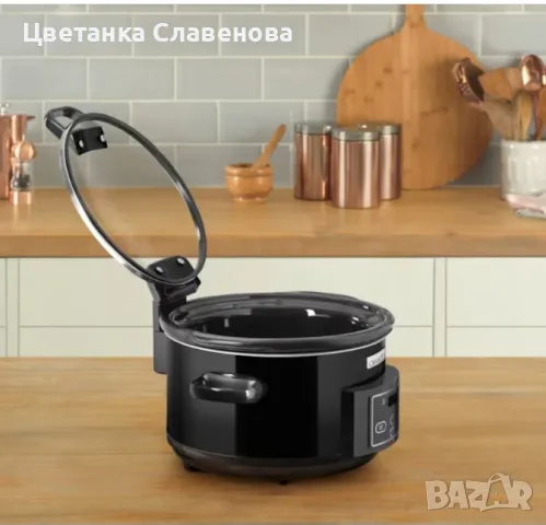 Дигитален уред за бавно готвене Крок-Пот 4.7л с прикачващ се капак, снимка 7 - Мултикукъри - 50360063