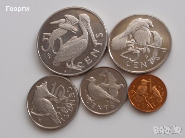 сет 5 монети Британски Вирджински о-ви 1973; British Virgin Islands