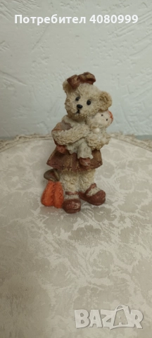 Мини фигурка "Меченце с бебе", мисля клей