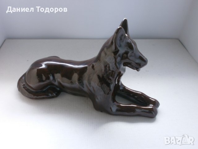стара керамична фигура - куче, снимка 3 - Декорация за дома - 42642542