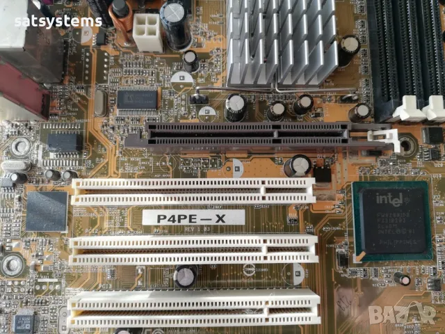 Дънна платка Asus P4PE-X Socket 478 CPU+FAN+RAM, снимка 4 - Дънни платки - 47859585