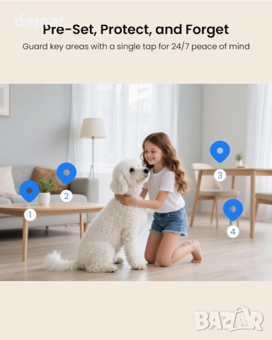 AKINGUAR Wifi камера за сигурност, 4K 8MP камера за домашни любимци, снимка 7 - IP камери - 51767069