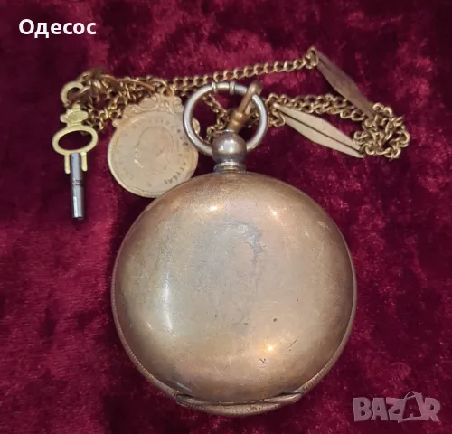 Старинен Османски джобен часовник с кюстек и ключ, снимка 5 - Антикварни и старинни предмети - 48415131