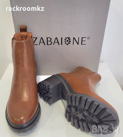 ПРОМОЦИЯ!!! -30% Дамски елегантни боти с нисък ток марка Zabaione модел: BE Millie cognac, снимка 3 - Дамски боти - 42273187