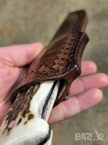 Ръчно изработен нож Еленски рог, снимка 13 - Ножове - 52322649
