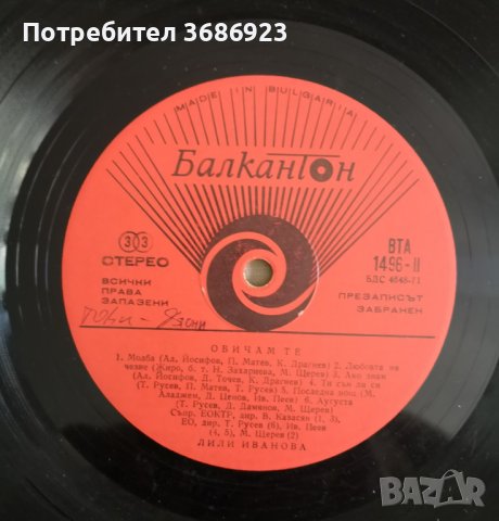 Албум двоен.Обичам те. Лили Иванова., снимка 5 - Грамофонни плочи - 41761241