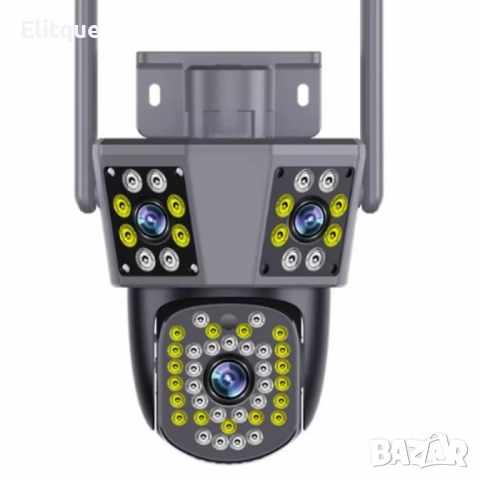 Тройна камера за наблюдение, работи с WiFi, 9 MP,Ultra HD, снимка 5 - Друга електроника - 52817101